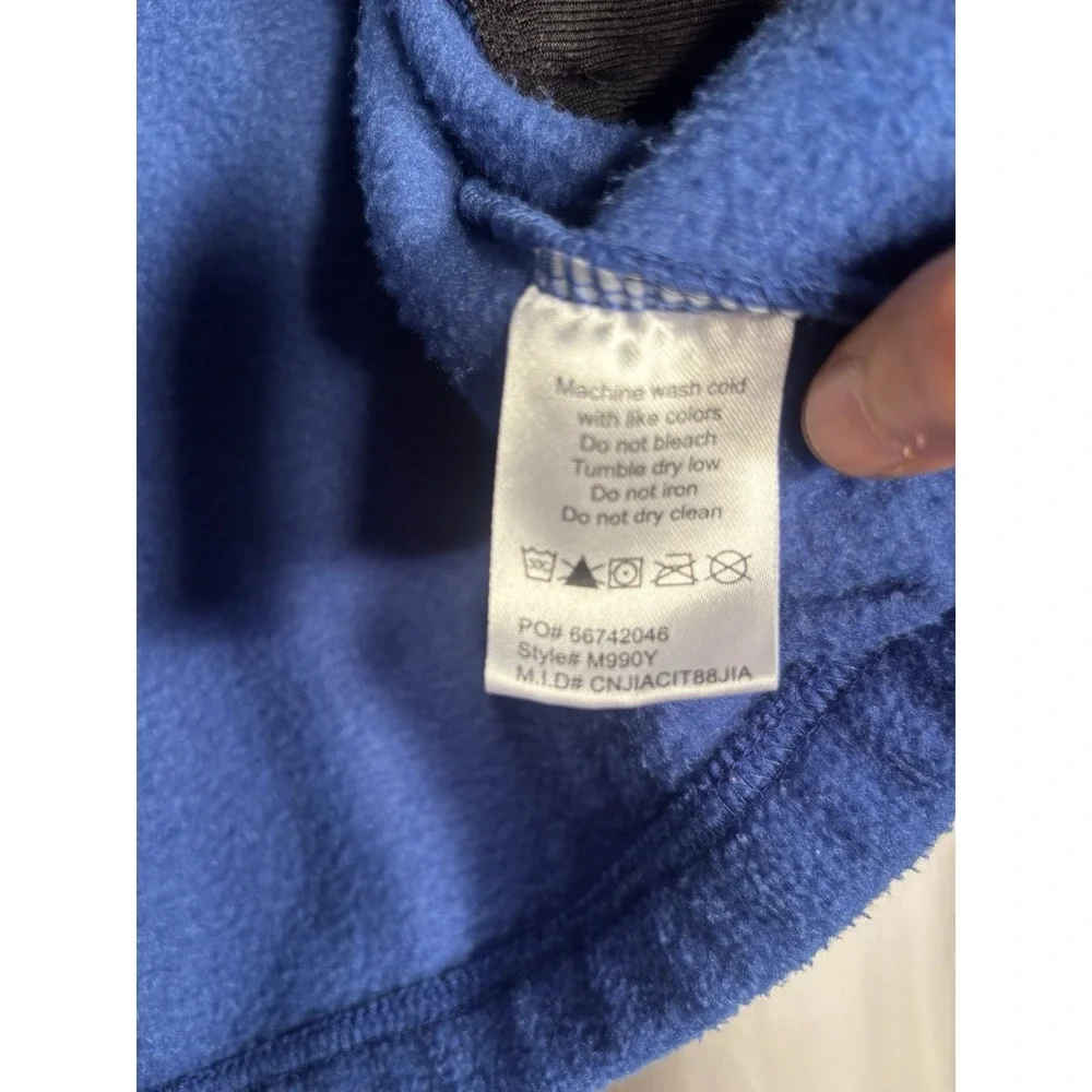 Harriton Youth Small Full-Zip‎ Fleece Royal Blue MM8